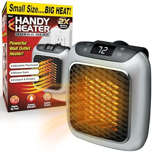 Ontel Handy Heater Turbo wall outlet plug in ceramic heater